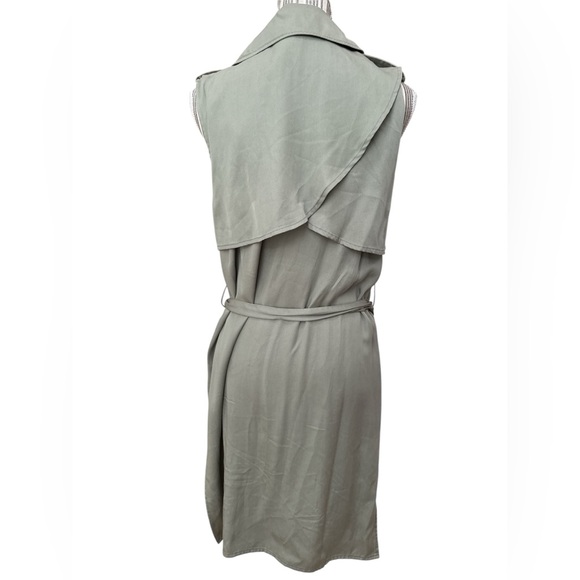 Bagatelle Collection Anthropologie Green long line vest dress S - Picture 6 of 10